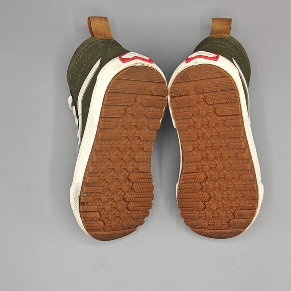 Vans Sk8-Hi Olive Green Size 11.5- Kids Excellent Condition Pre-Owned and Good - Picture 7 of 11